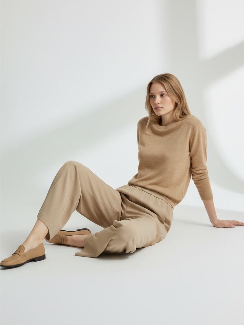 Lululemon Wide Leg Pull-On Pants in Light Beige - Picture 5 of 6